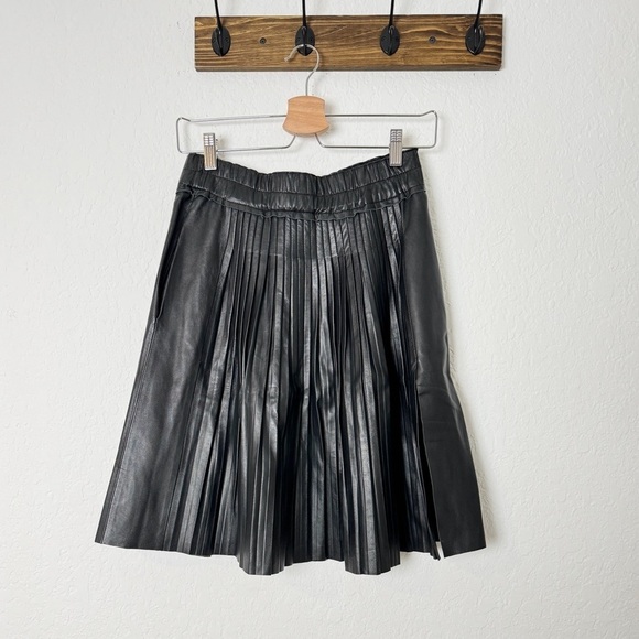 Zadig & Voltaire Lamb Leather Deluxe Pleated Skirt - Picture 1 of 7